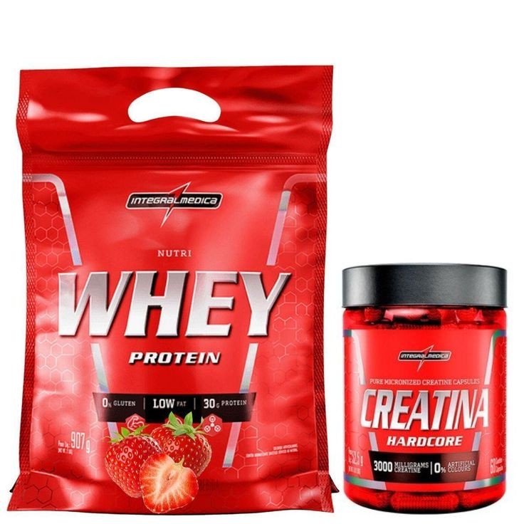 Combo Whey Protein + Creatina Hardcore Integral Médica